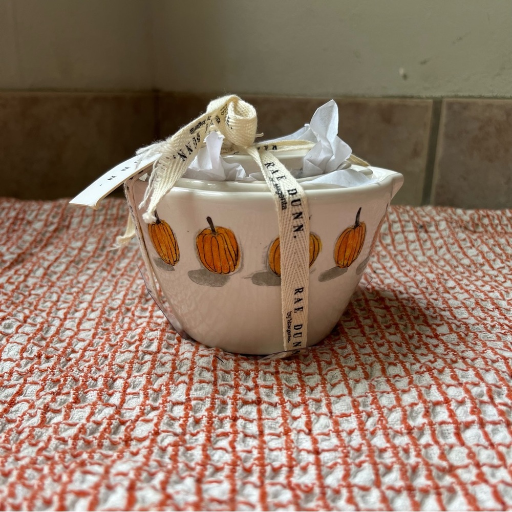 Rae Dunn Ceramic Pumpkin Measuring Cups 4 Piece Set Thanksgiving Farmhouse